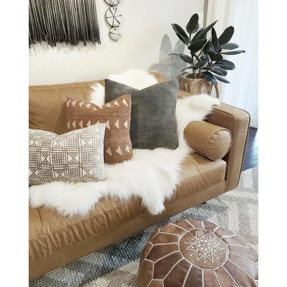 Merchant 41 pillow cover Southwestern Triangle Rust Brown Cotton NIP Set of (2) - Picture 4 of 6